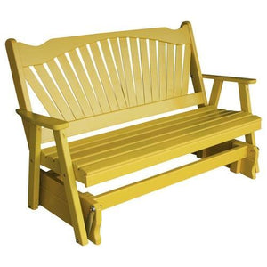 Yellow Pine Fan Back Style Glider - The Charming Bench Company