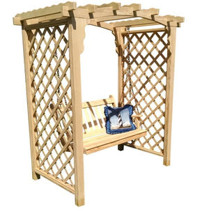 A & L Furniture Yellow Pine Jamesport Arbor & Swing Porch Swings 5ft / Unfinished
