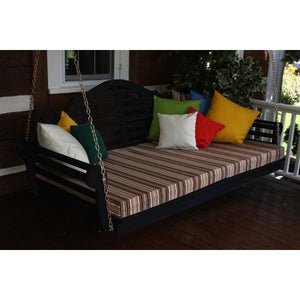 A & L Furniture Yellow Pine Marlboro Swing Bed Size 6ft and 75” Swing Beds 6ft / Unfinished / No