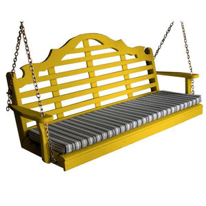 A & L Furniture Yellow Pine Marlboro Swing Canary Yellow