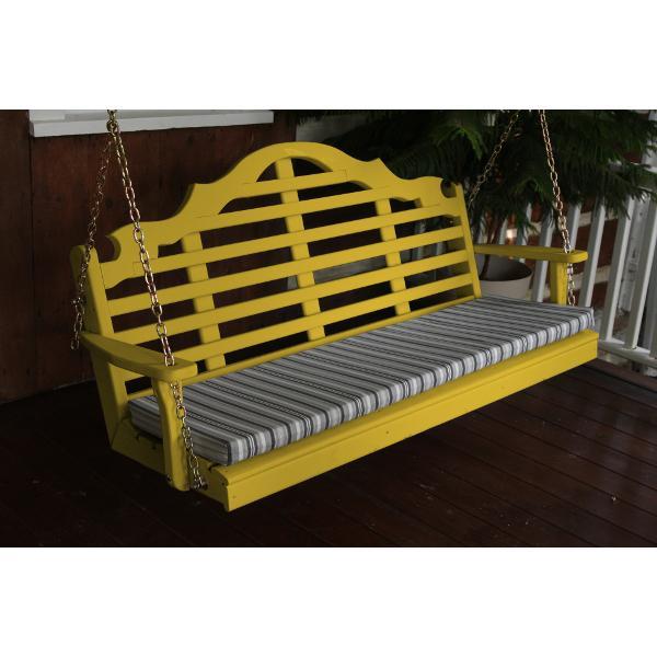 A &amp; L Furniture Yellow Pine Marlboro Swing Swings 5ft / Canary Yellow