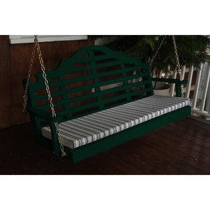 A & L Furniture Yellow Pine Marlboro Swing Swings 5ft / Dark Green