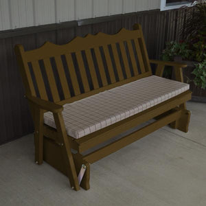 A & L Furniture Yellow Pine Royal English Deluxe Glider Gliders 4ft / Coffee