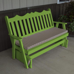 A & L Furniture Yellow Pine Royal English Deluxe Glider Gliders 4ft / Lime