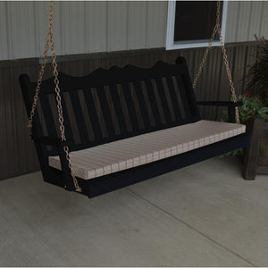 A & L Furniture Yellow Pine Royal English Garden Swing Swings 4ft / Unfinished