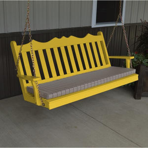 A & L Furniture Yellow Pine Royal English Garden Swing Swings 4ft / Unfinished