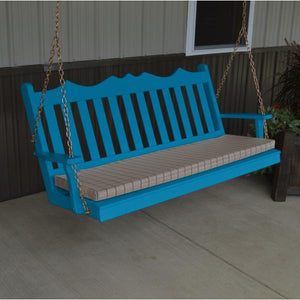 A & L Furniture Yellow Pine Royal English Garden Swing Swings 4ft / Unfinished