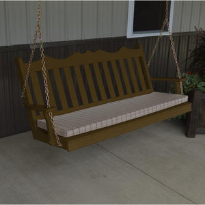A & L Furniture Yellow Pine Royal English Garden Swing Swings 4ft / Unfinished