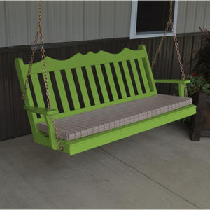 A & L Furniture Yellow Pine Royal English Garden Swing Swings 4ft / Unfinished
