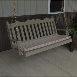 A & L Furniture Yellow Pine Royal English Garden Swing Swings 4ft / Unfinished