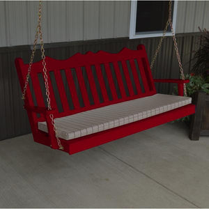 A & L Furniture Yellow Pine Royal English Garden Swing Swings 4ft / Unfinished