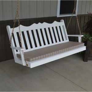 A & L Furniture Yellow Pine Royal English Garden Swing Swings 4ft / Unfinished