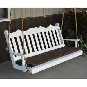 A & L Furniture Yellow Pine Royal English Garden Swing Swings 4ft / Unfinished