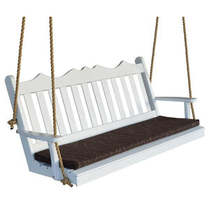 A & L Furniture Yellow Pine Royal English Garden Swing Swings 4ft / Unfinished