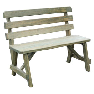 Yellow Pine Traditional Backed Bench - The Charming Bench Company