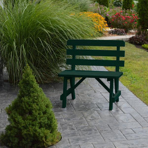 Yellow Pine Traditional Backed Bench - The Charming Bench Company