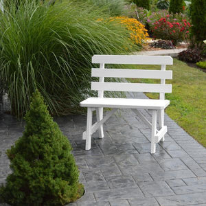 Yellow Pine Traditional Backed Bench - The Charming Bench Company