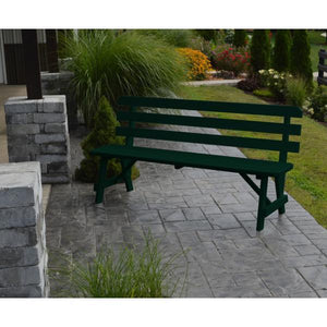 Yellow Pine Traditional Backed Bench - The Charming Bench Company