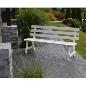 Yellow Pine Traditional Backed Bench - The Charming Bench Company