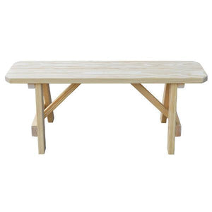 A & L Furniture Yellow Pine Traditional Bench Picnic Bench 2ft / Unfinished
