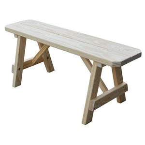 A & L Furniture Yellow Pine Traditional Bench Picnic Bench 2ft / Unfinished