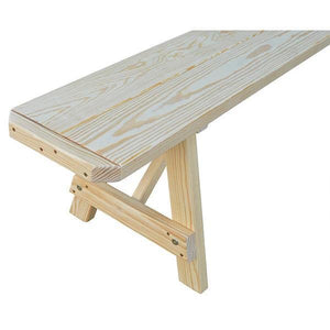 A & L Furniture Yellow Pine Traditional Bench Picnic Bench 2ft / Unfinished