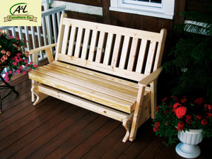 Yellow Pine Traditional English Style Glider - The Charming Bench Company