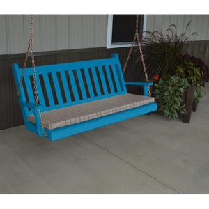 Yellow Pine Traditional English Style Porch Swing - The Charming Bench Company