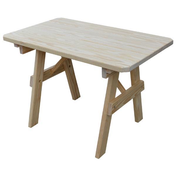 A &amp; L Furniture Yellow Pine Traditional Table Only – Size 4ft and 5ft Table 4ft / Unfinished / No