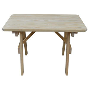A & L Furniture Yellow Pine Traditional Table Only – Size 6ft and 8ft Table 6ft / Unfinished / No