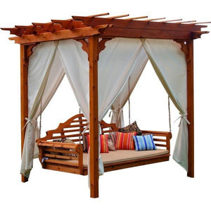 A & L Pergola Curtains Swing Beds 6' x 8' / Burgundy