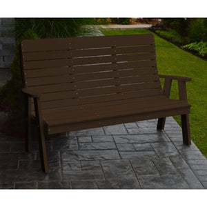 A&L Poly Color Samples Garden Bench 4ft / Tudor Brown