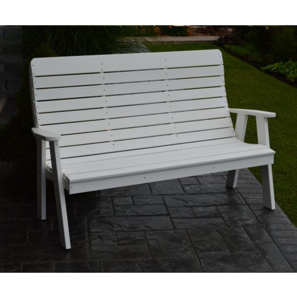 A&amp;L Poly Color Samples Garden Bench 4ft / White