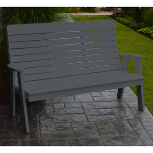 A&L Poly Color Samples Garden Bench Dark Gray