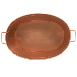 Achla Designs Oval Copper Plated Galvanized Tub Oval Copper Tub