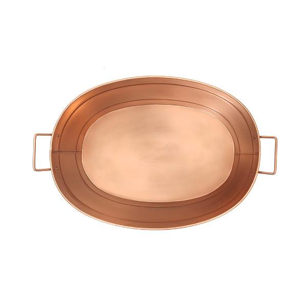 Achla Designs Oval Copper Plated Galvanized Tub Oval Copper Tub