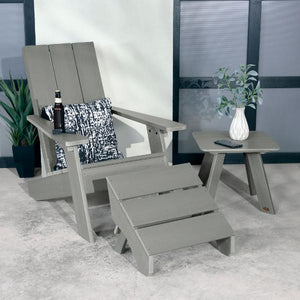 Adirondack 1 Barcelona Modern Chair With 1 Barcelona Modern Side Table & 1 Folding Ottoman Conversation Set