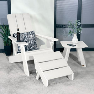 Adirondack 1 Barcelona Modern Chair With 1 Barcelona Modern Side Table & 1 Folding Ottoman Conversation Set
