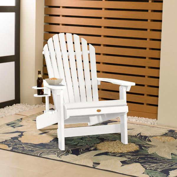 Adirondack 1 King Hamilton Folding and Reclining Outdoor Chair with 1 Easy-add Cup Holder Conversation Set