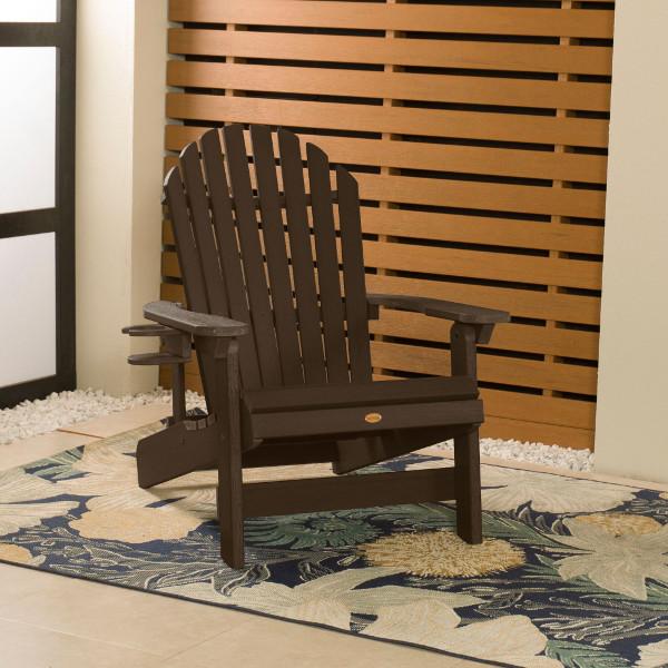 Adirondack 1 King Hamilton Folding and Reclining Outdoor Chair with 1 Easy-add Cup Holder Conversation Set