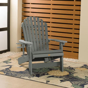 Adirondack 1 King Hamilton Folding and Reclining Outdoor Chair with 1 Easy-add Cup Holder Conversation Set