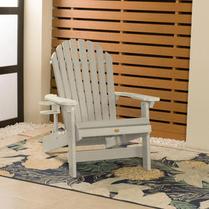 Adirondack 1 King Hamilton Folding and Reclining Outdoor Chair with 1 Easy-add Cup Holder Conversation Set