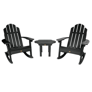 Adirondack 2 Classic Westport Rocking Chairs with 1 Classic Westport Side Table Conversation Set