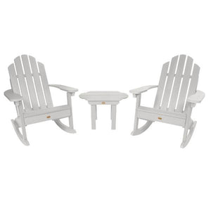 Adirondack 2 Classic Westport Rocking Chairs with 1 Classic Westport Side Table Conversation Set