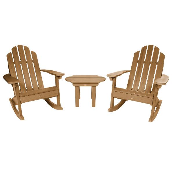 Adirondack 2 Classic Westport Rocking Chairs with 1 Classic Westport Side Table Conversation Set