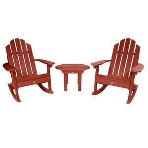 Adirondack 2 Classic Westport Rocking Chairs with 1 Classic Westport Side Table Conversation Set