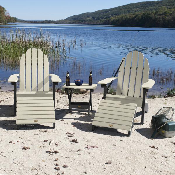 Adirondack 2 Essential Chairs with Folding Side Table &amp; 2 Folding Ottomans Adirondack Chair