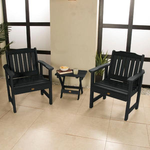 Adirondack 2 Lehigh Garden Chairs with Folding Side Table Conversation Set