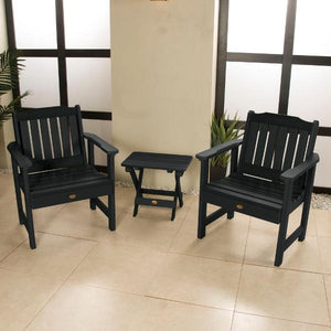 Adirondack 2 Lehigh Garden Chairs with Folding Side Table Conversation Set