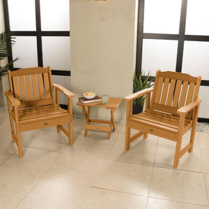 Adirondack 2 Lehigh Garden Chairs with Folding Side Table Conversation Set